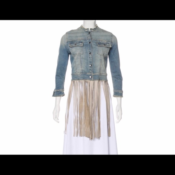 ThePerfext denim jacket with fringe detail - Picture 2 of 16